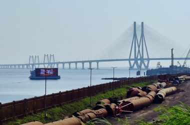 Bandra-Worli bridge in Mumbai, India