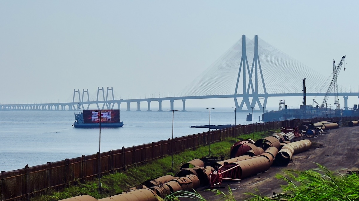 Bandra-Worli bridge in Mumbai, India